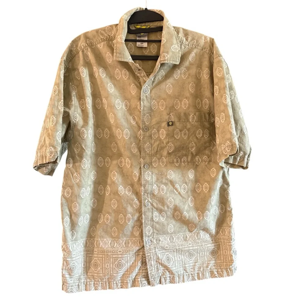 The North Face‎ Men's Button-Down Shirt Geometric Print Outdoor Casual M